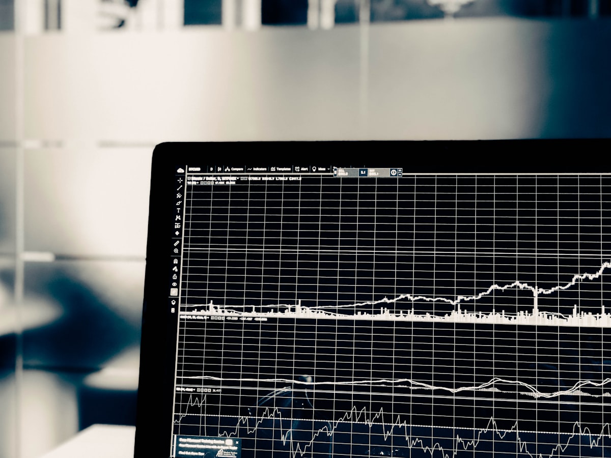 Analytics dashboard showing data metrics and charts